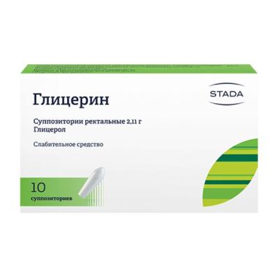 Глицерин суппозитории ректальн. 2,11г упаковка №10